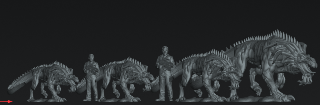 Ancient Dark Hound - 28mm - 40mm Scale Black Remnant Star Wars Mini