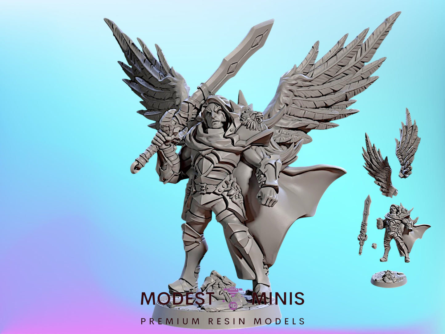 Sigfrido Dragonbane | 28mm - 75mm Scale Resin Minis | DnD | Frostgrave Artisan Fighters Guild