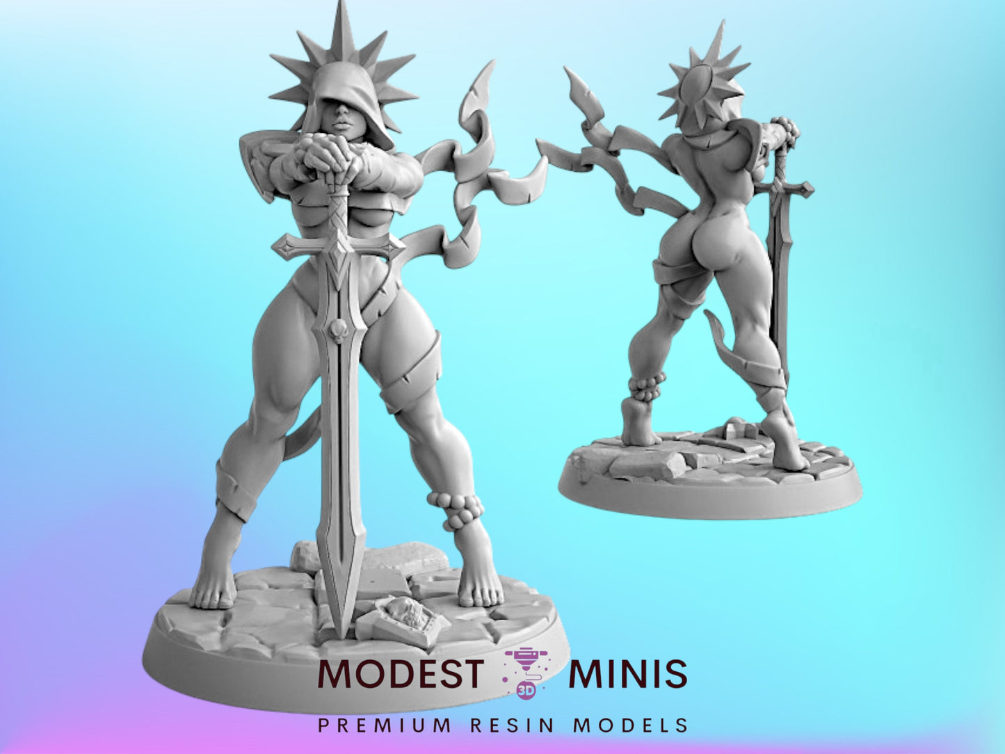 Solaria PInup | 28mm - 75mm Scale Resin Minis | DnD | Artisan Guild Requiem