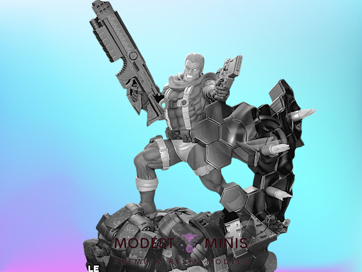 Soldier of Tomorrow Cable | 32mm - 40mm Mini | Crisis Protocol Proxy | Superhero | Hall of Heroes