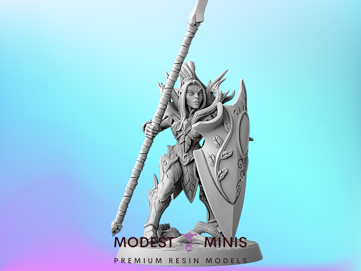 Sylvan Knight F | 28mm - 75mm Scale Resin Minis | DnD | Artisan Guild