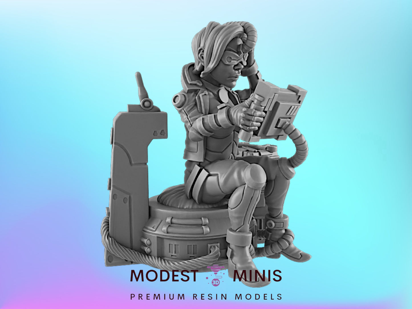 The Hacker | 25mm - 75mm Scale | DnD | EC3D Cyberpunk Mini | Ghost City (Copy)