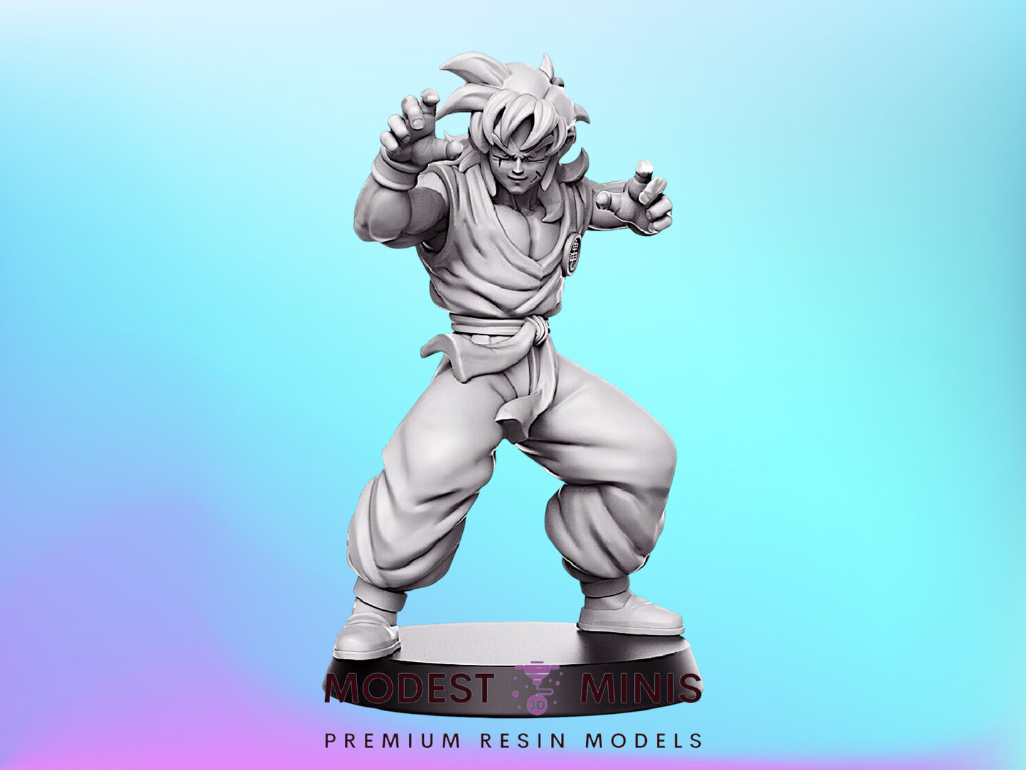DBZ Tryhard - 32mm Scale DnD Miniature | Anime | JRPG Mini - RN Estudio