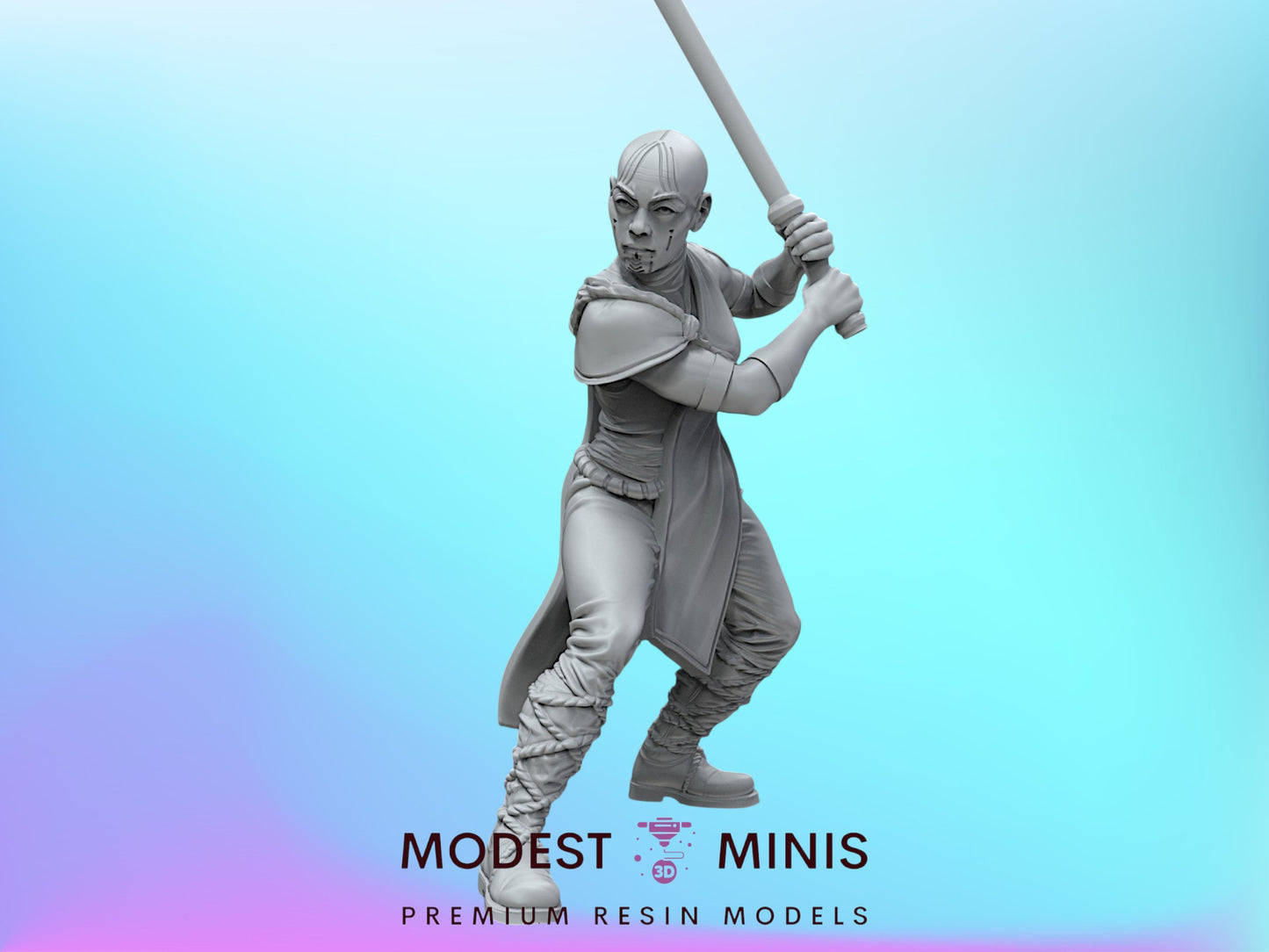 Veteran Force Mentor - 28mm - 40mm Scale Black Remnant Star Wars Mini