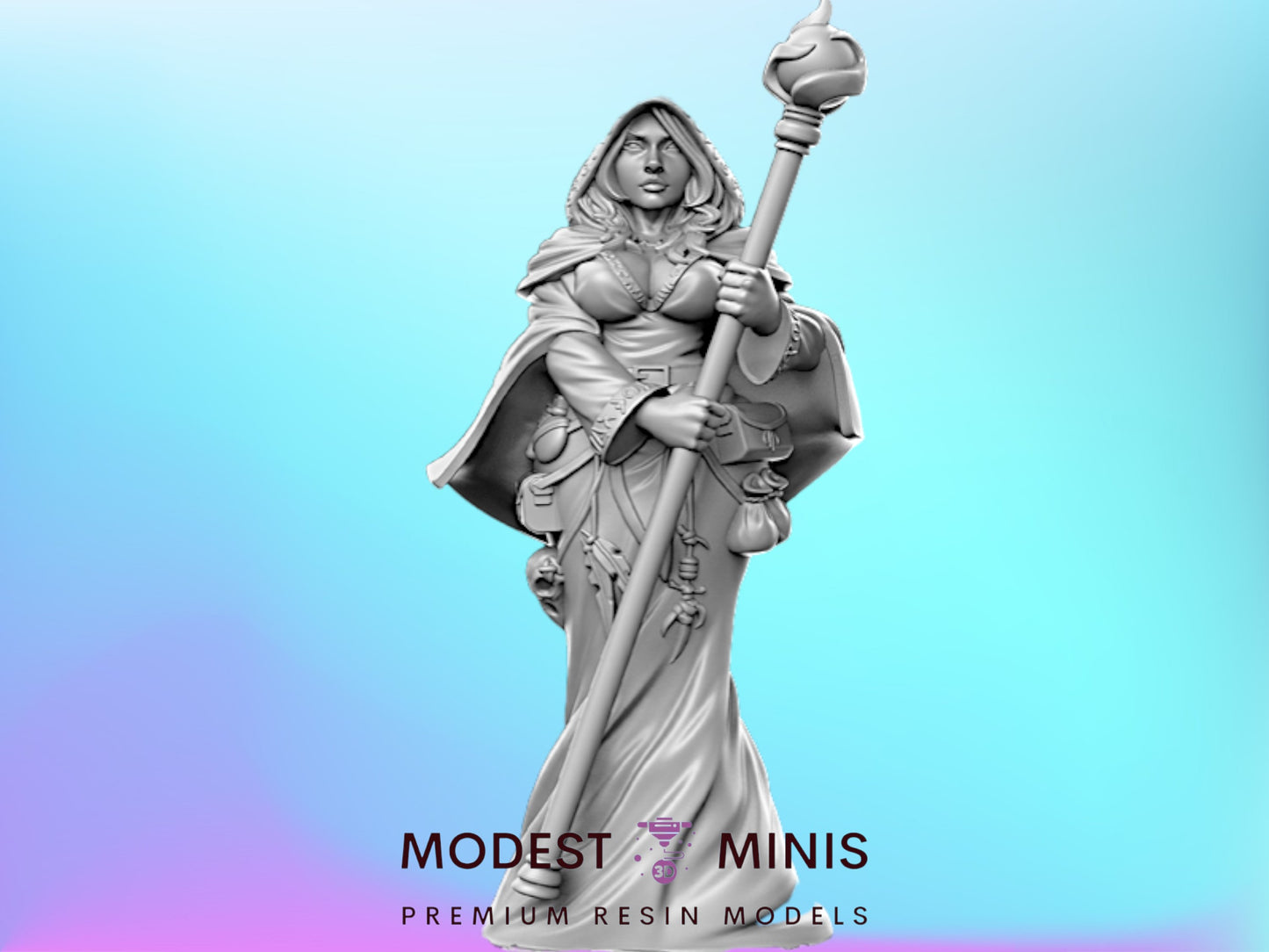 Wizard Dungeon Pinups - 28mm 32mm Scale DnD Miniature | RN Estudio