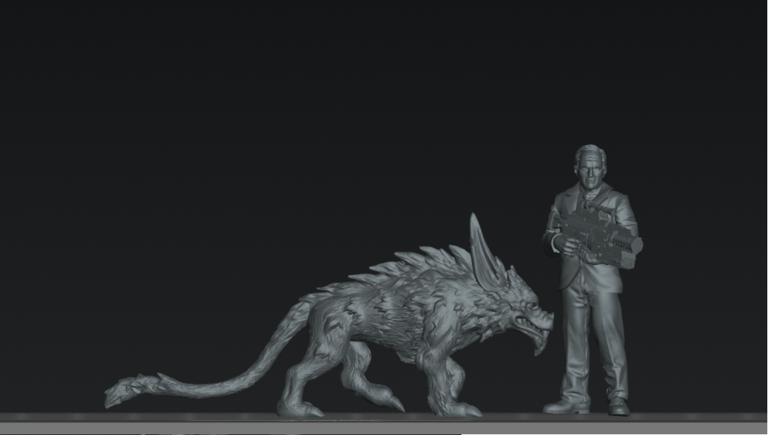 Crossbowman Bounty Hunter Wolf - 28mm - 40mm Scale Black Remnant Star Wars Legion Mini
