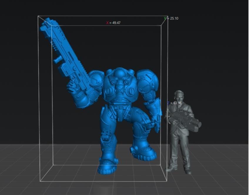 Powered Armored Suit Marine - 32mm Scale Alien Miniature | RPG | Sci fi | Cyberpunk | Role Playing | DnD | Papsikel