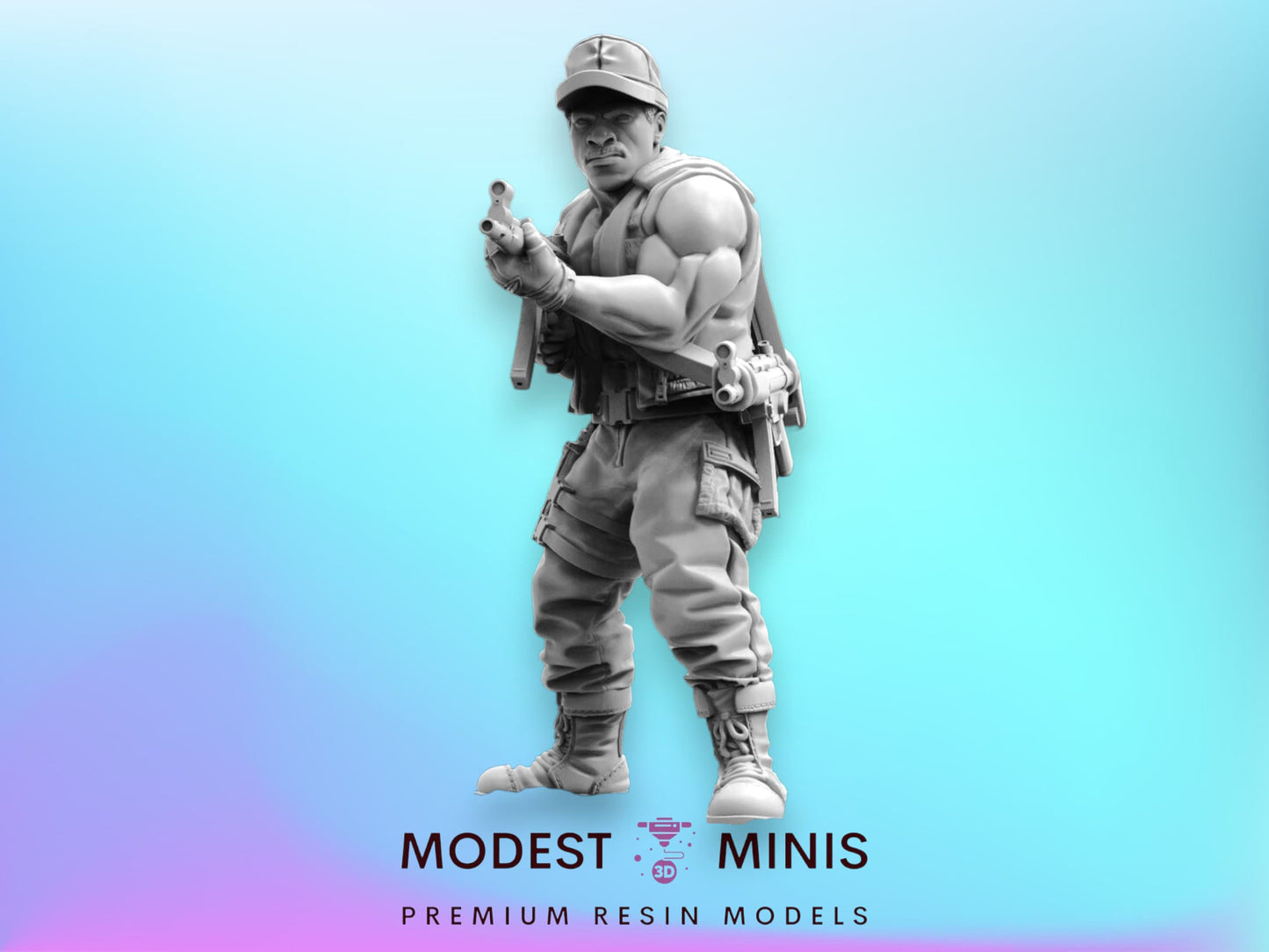 Human Hunter Al - Resin 3D Print Alien Miniature | RPG | Sci fi | Cyberpunk | Role Playing | DnD | Papsikel
