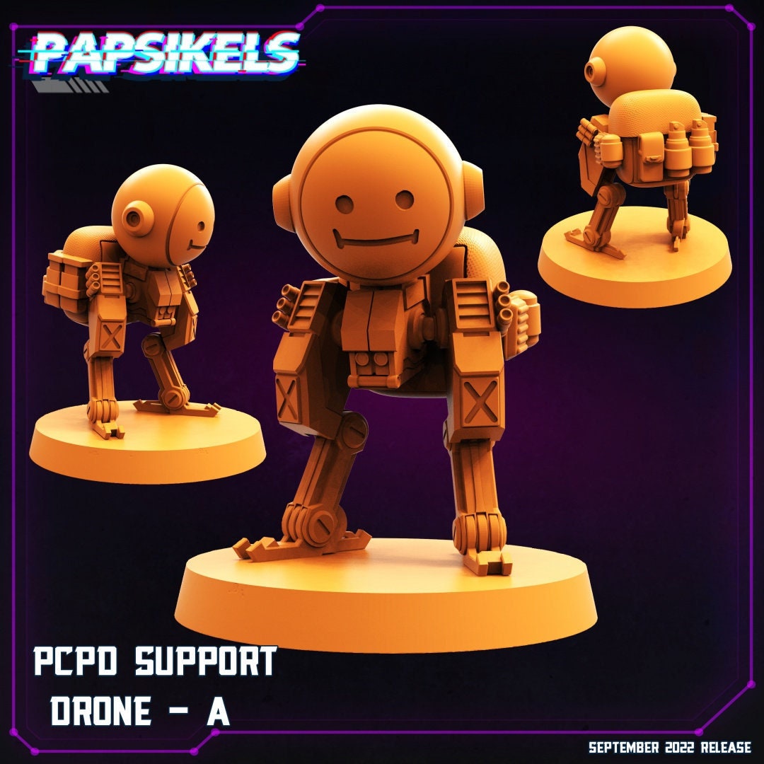 Support Drone A - 32mm Scale Cyberpunk Miniature | Alien | Papsikels