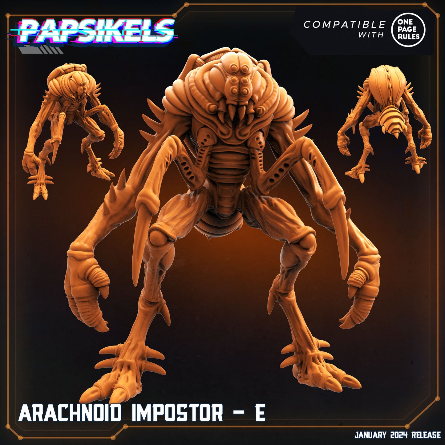 Arachnoid Impostors - 32mm Scale Alien Miniature | RPG | Sci fi | Cyberpunk | Role Playing | DnD | Papsikel
