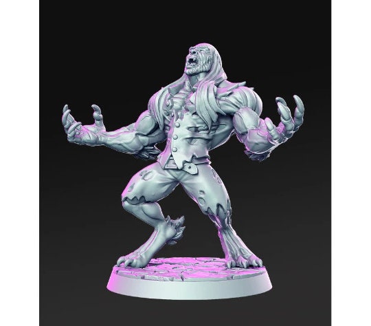 Bruce Transforming Werewolf - 32mm Scale DnD Miniature | Dungeons and Dragons | JRPG Mini - RN Estudio