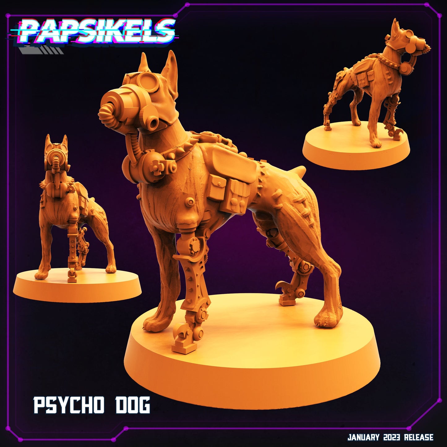 Psycho Dog Survivor - 32mm Scale | Cyberpunk | Papsikels
