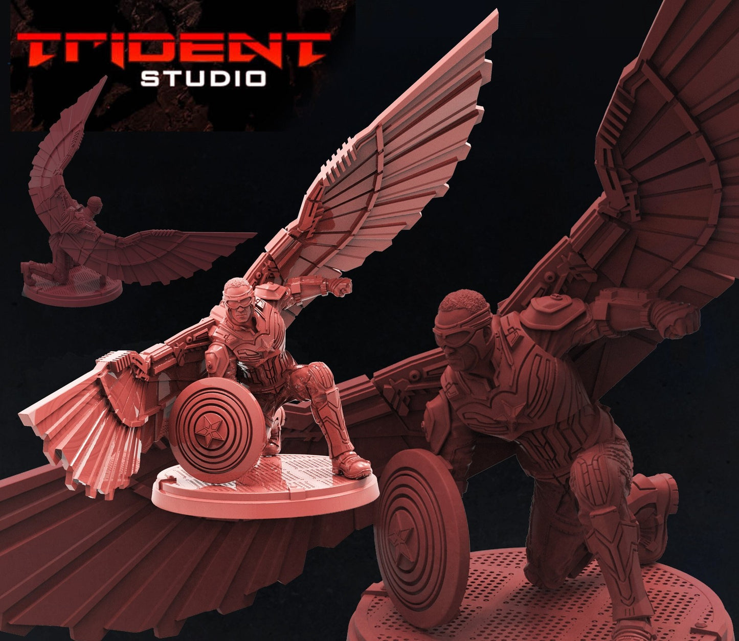 Bird of Prey with Shield - 40mm Miniature | Crisis Protocol Proxy | Trident