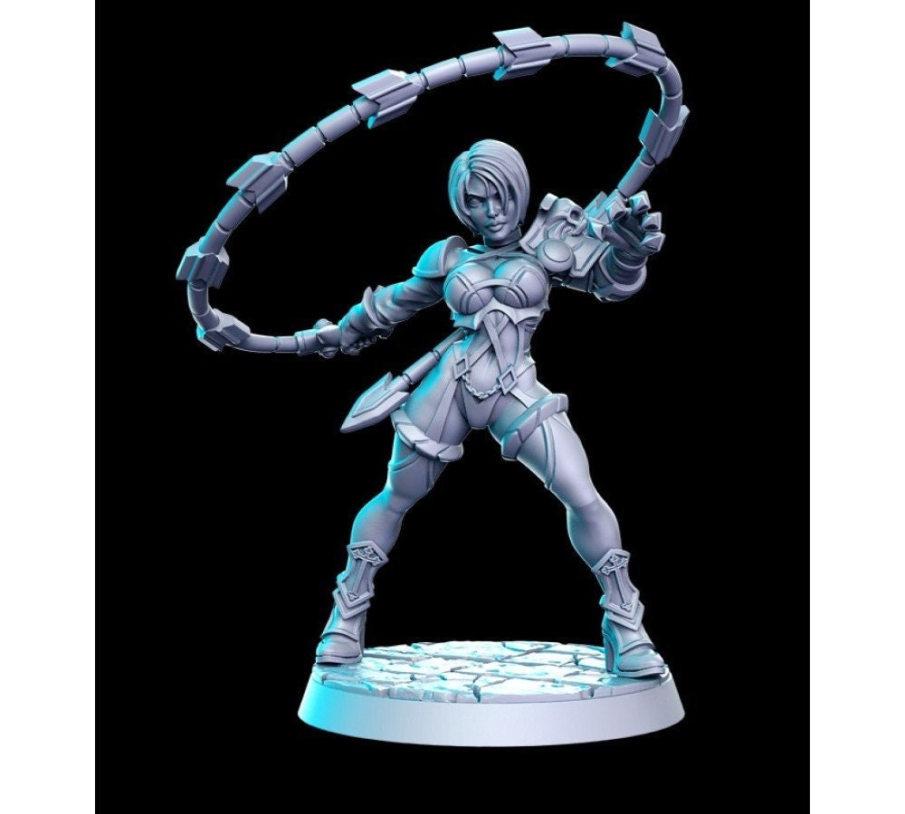 Poison Female Pinup - 32mm Scale DnD Miniature | Dungeons and Dragons | JRPG Mini - RN Estudio