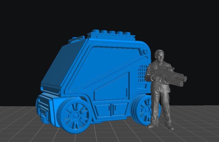 Cyber Car PENPENDESARAPEN - 28mm 32mm 40mm Scale Cyberpunk Miniature | Blade Runner | | Papsikels