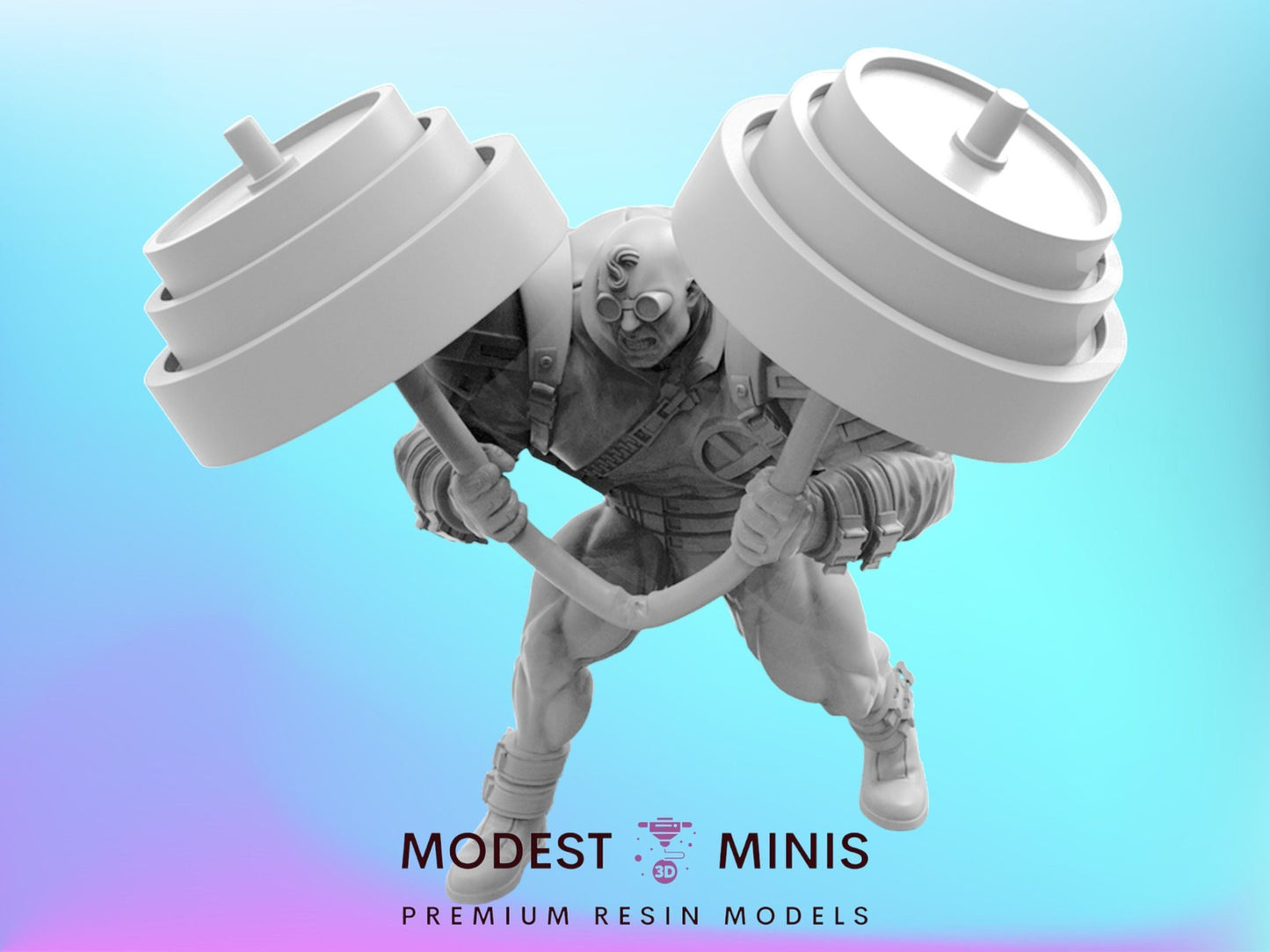Muscles Man Strong Guy - 40mm Miniature | Crisis Protocol Proxy | Trident