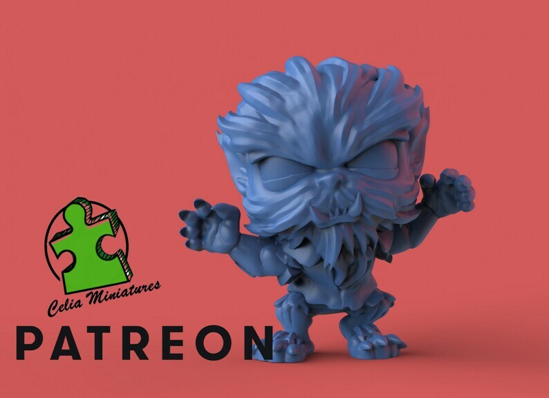 Chibi Wolfman - 28mm - 54mm Scale