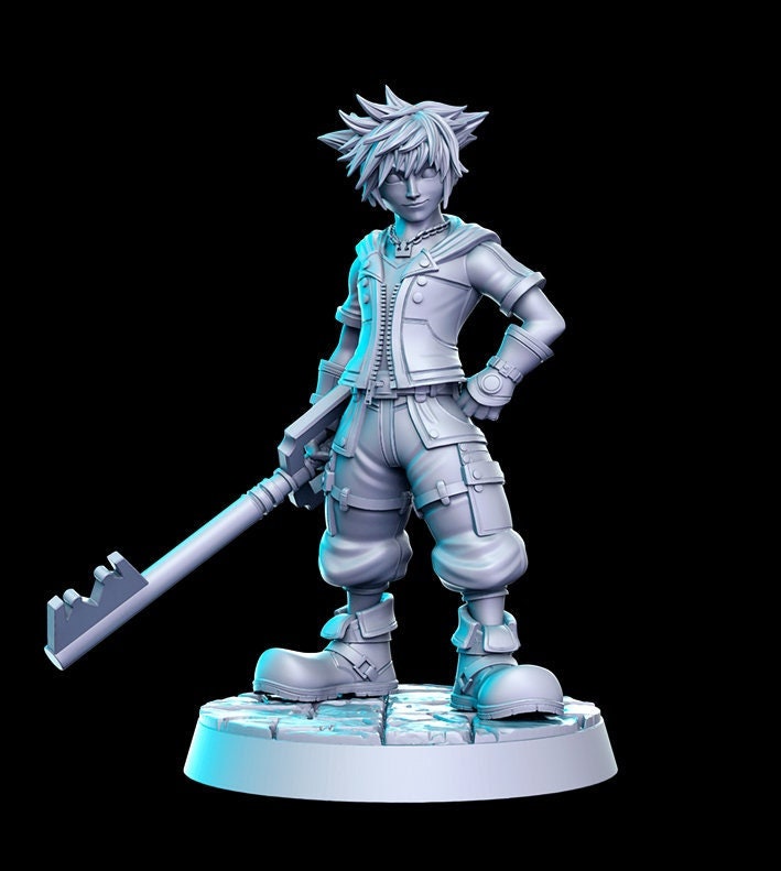Keyblade Master - 28mm 32mm Scale DnD Miniature | Dungeons and Dragons | RN Estudio