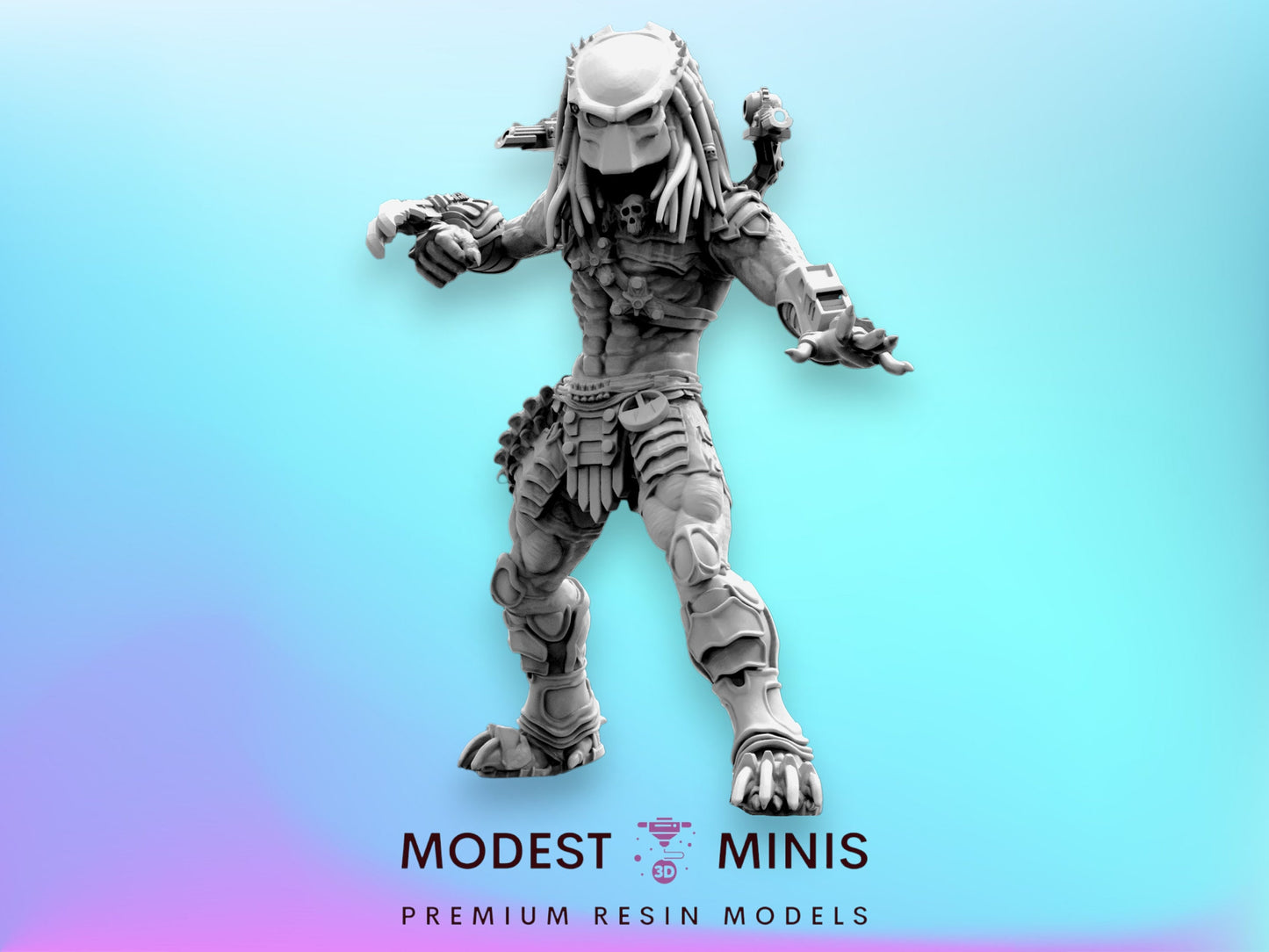 Wulfen Skull Hunter - Resin 3D Print Alien Miniature | RPG | Sci fi | Cyberpunk | Role Playing | DnD | Papsikel