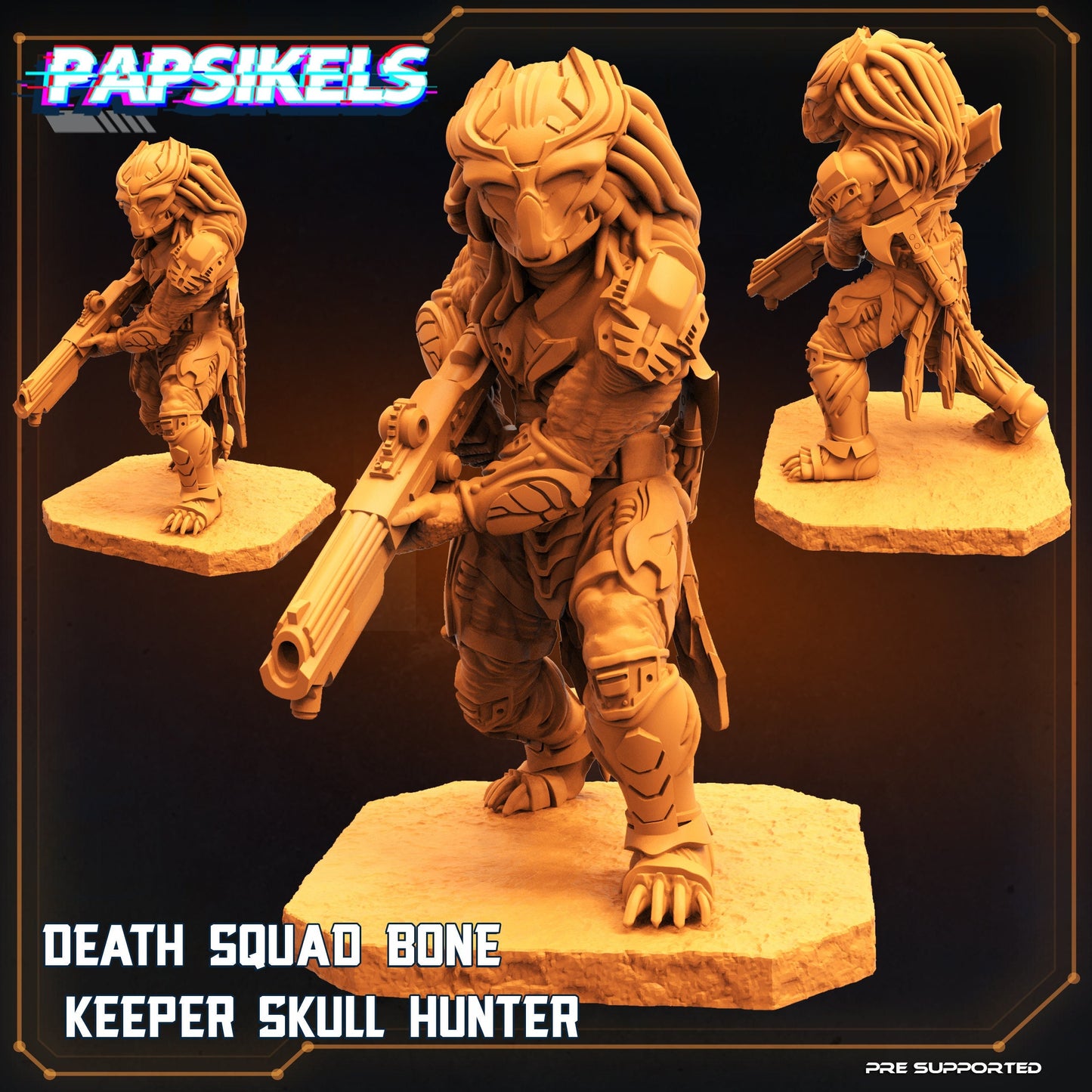 Death Squad Bone Keeper - Resin 3D Print Alien Miniature | RPG | Sci fi | Cyberpunk | Role Playing | DnD | Papsikel