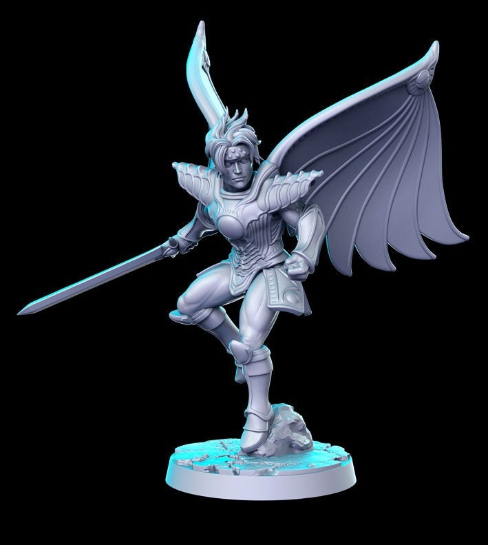 Legendary Dark Winged One - 32mm Scale DnD Miniature | Dungeons and Dragons | JRPG Mini - RN Estudio
