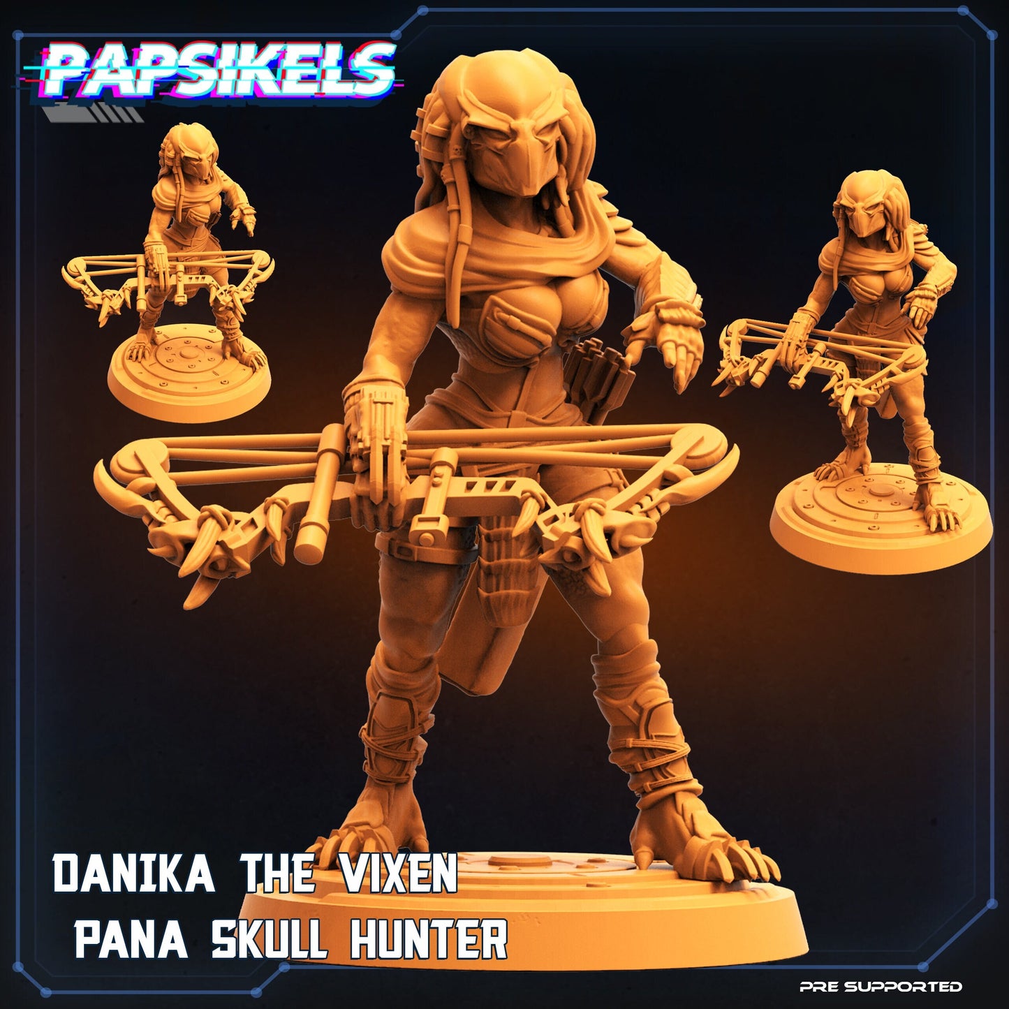 Danika the Vixen - Resin 3D Print Alien Miniature | RPG | Sci fi | Cyberpunk | Role Playing | DnD | Papsikel
