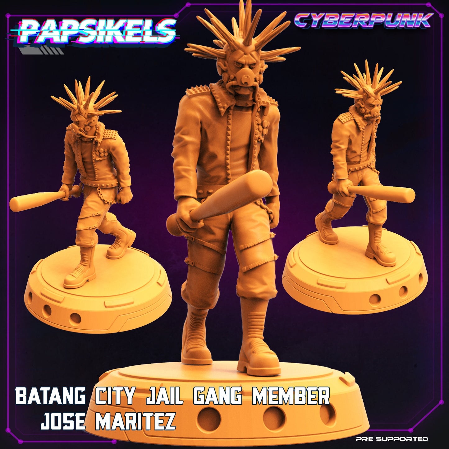 Cyberpunk Jose Maritez - 32mm Scale Alien Miniature | Batang City | Papsikels