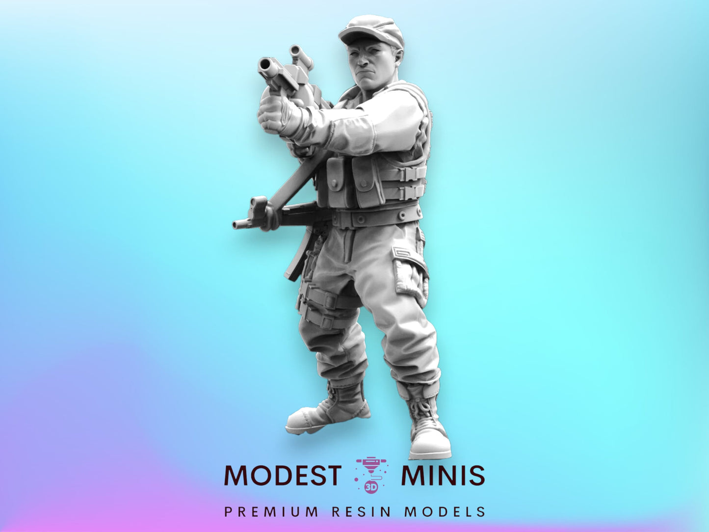 Human Hunter Pancho - Resin 3D Print Alien Miniature | RPG | Sci fi | Cyberpunk | Role Playing | DnD | Papsikel