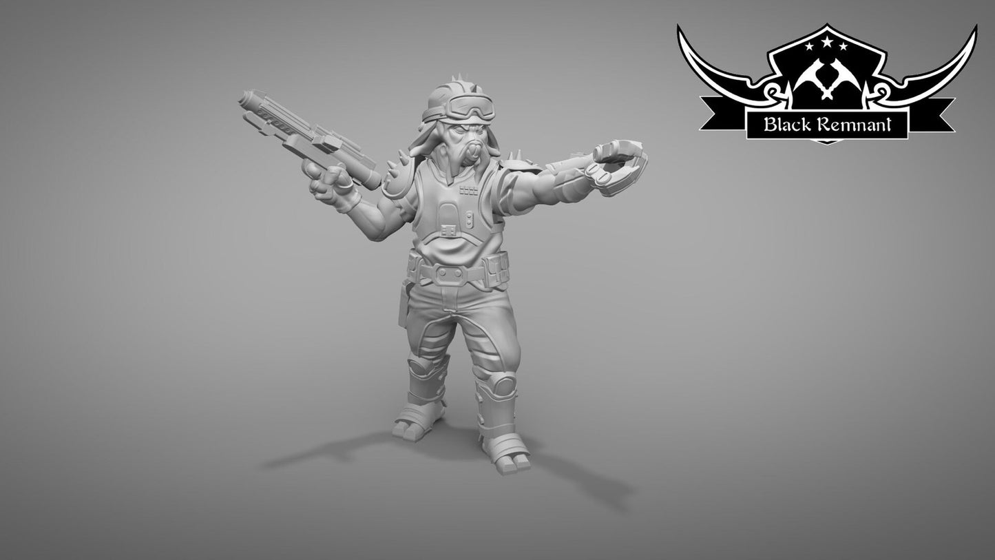 Poulp Pirate Leader - 28mm - 40mm Scale | Star Wars Legion Mini