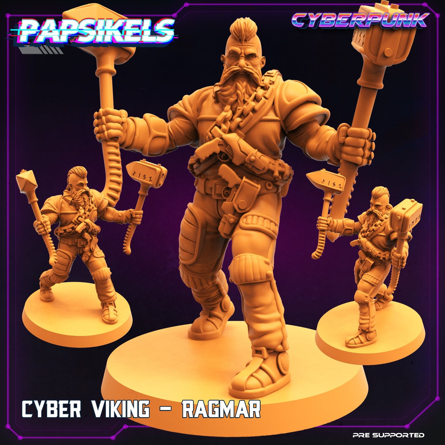 CyberViking Ragmar - 32mm Scale Alien Miniature | Batang City | Papsikels