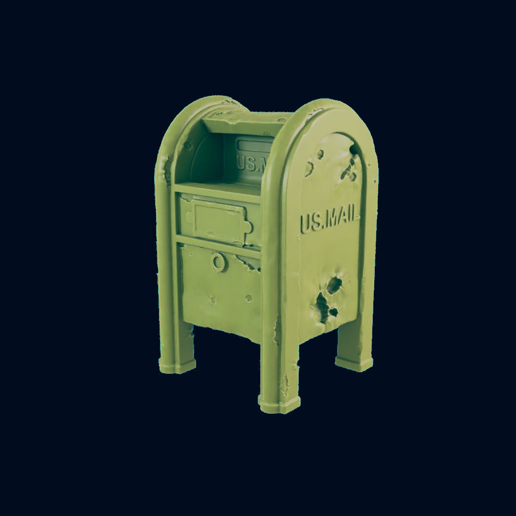 3pc Post Box Scatter Terrain | 28mm - 54mm Scale | Survivor Terrain | Fantasy Scatter | Sci Fi Terrain | Superhero
