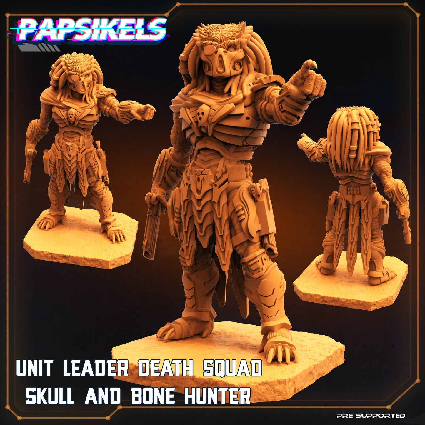 Unit Leader Death Squad - Resin 3D Print Alien Miniature | RPG | Sci fi | Cyberpunk | Role Playing | DnD | Papsikel