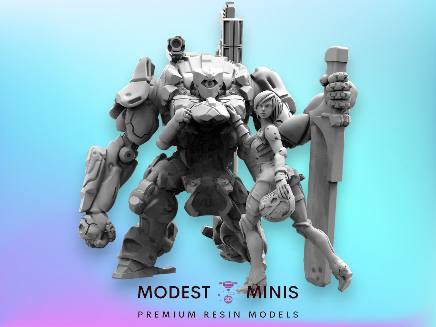 Organic Cyborg Heavy Trooper Pilot - Resin Cyberpunk Miniature | Papsikels
