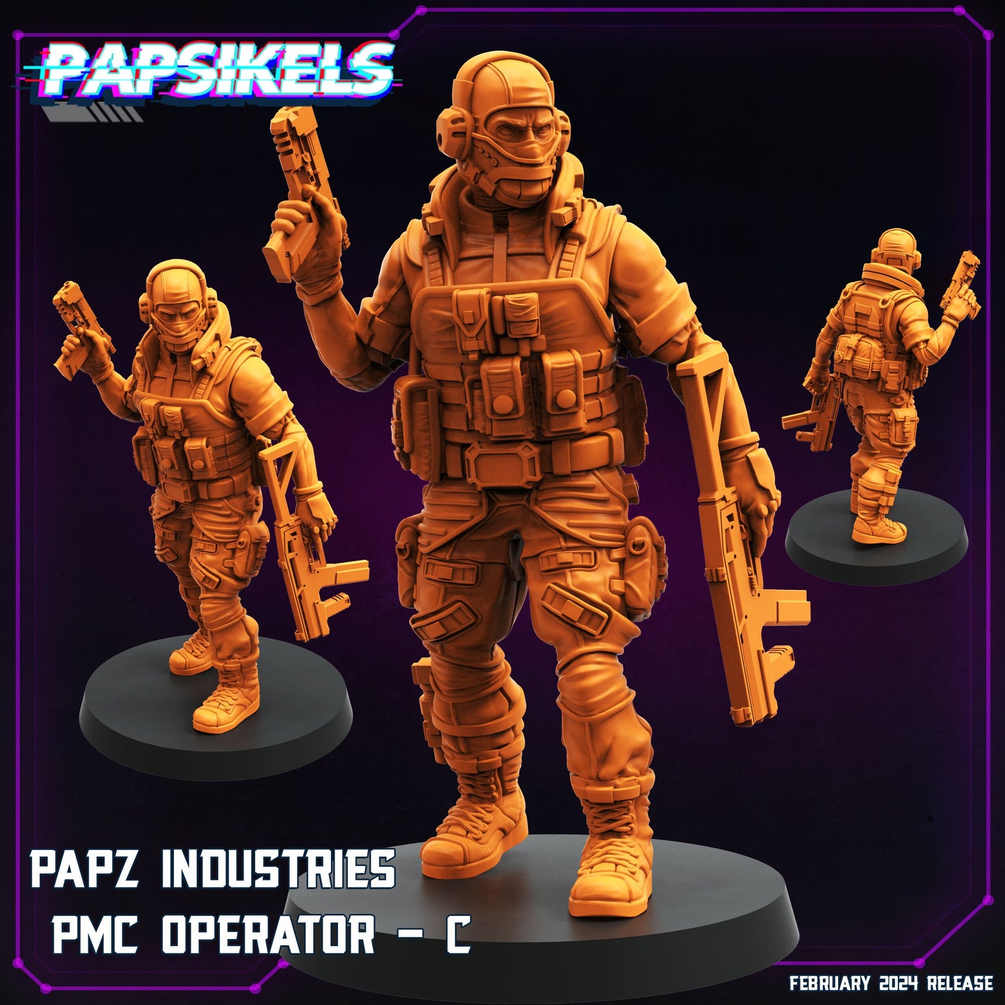 PMC Operators Set - Cyberpunk Miniature | Papsikels