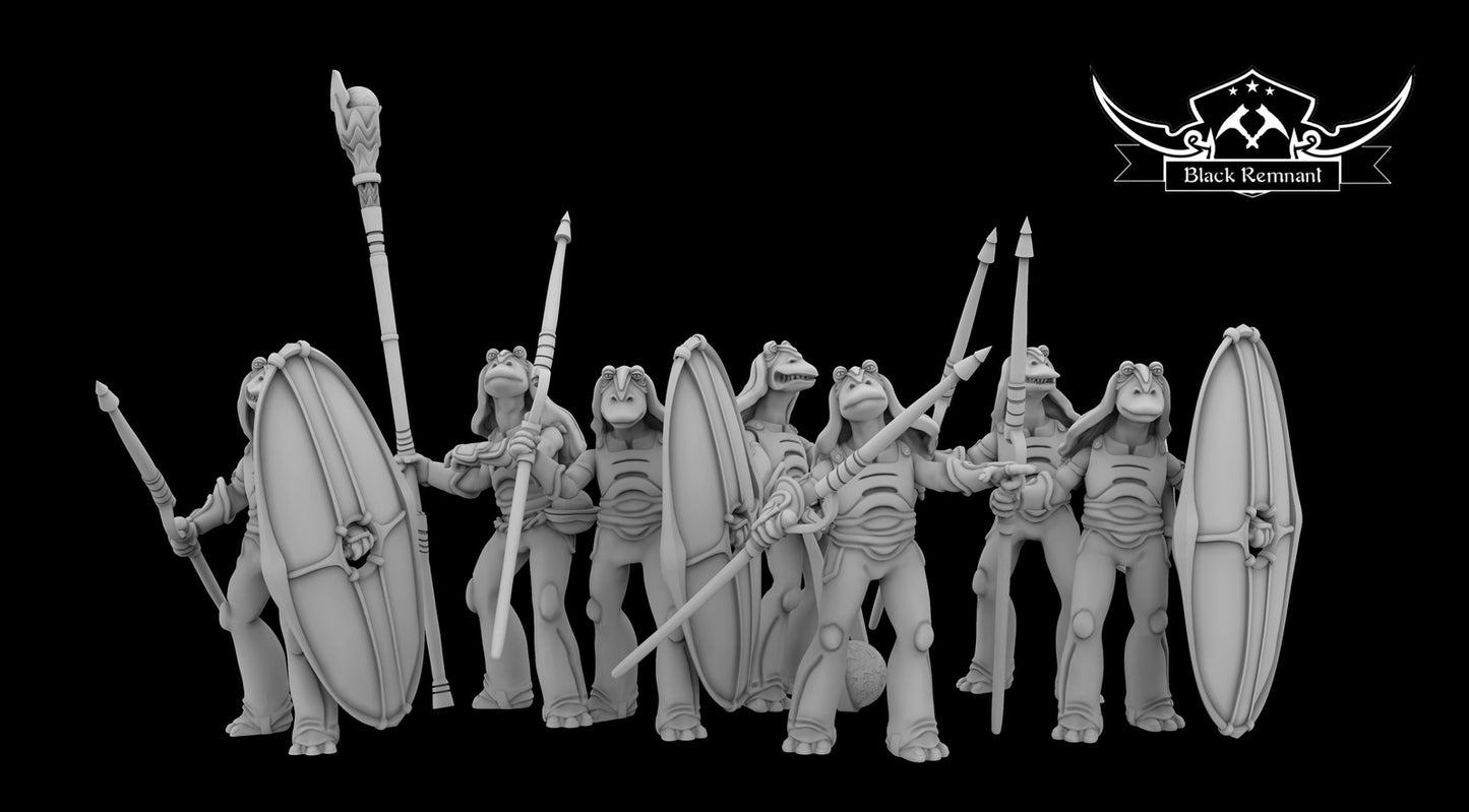 7pc Aquatic Alien Troopers - 28mm - 40mm Scale | Star Wars Legion Mini