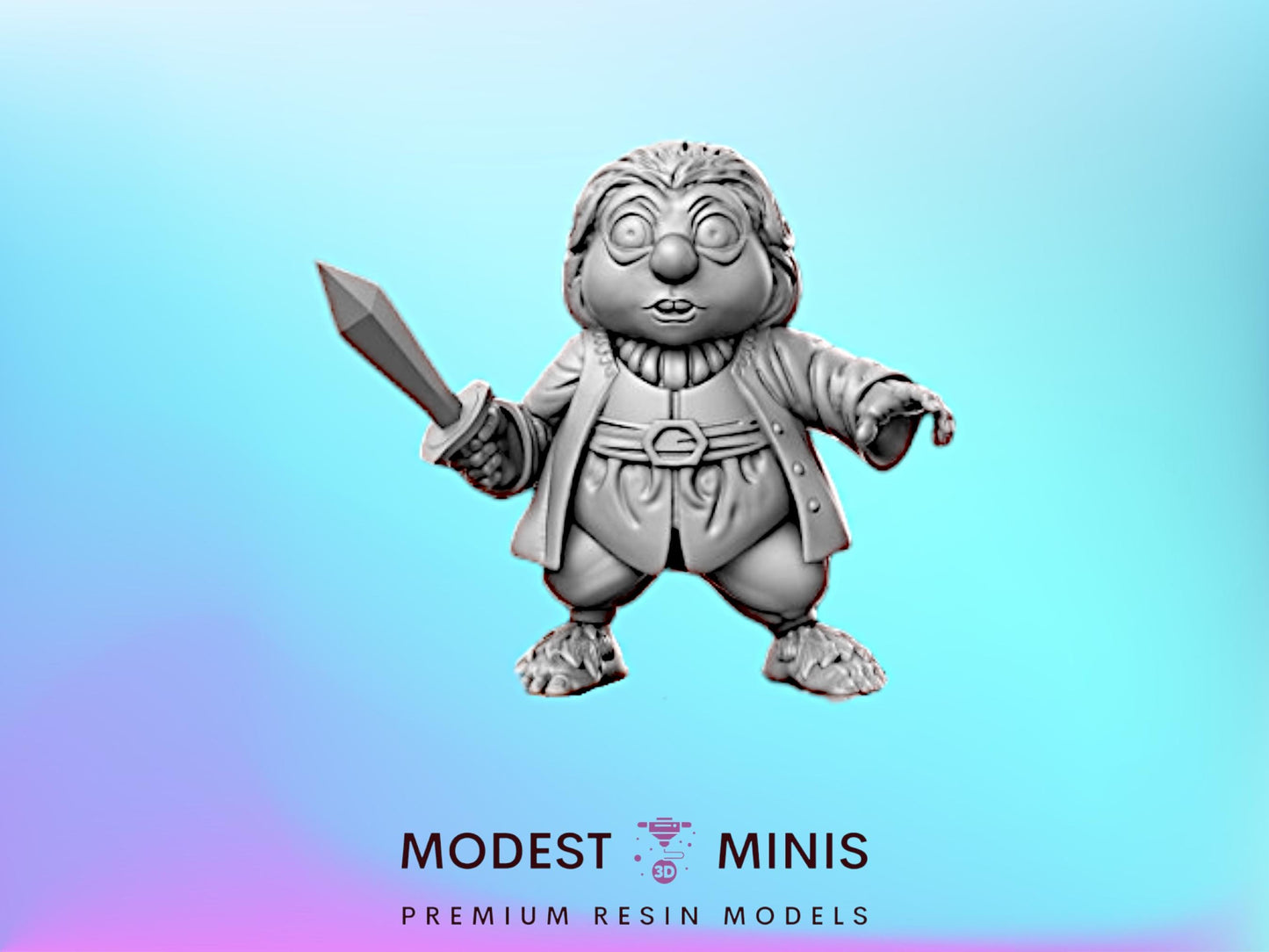 LOTR Adventuring Hobbit - 32mm Scale DnD Miniature | Dungeons and Dragons | Classic JRPG Mini - RN Estudio