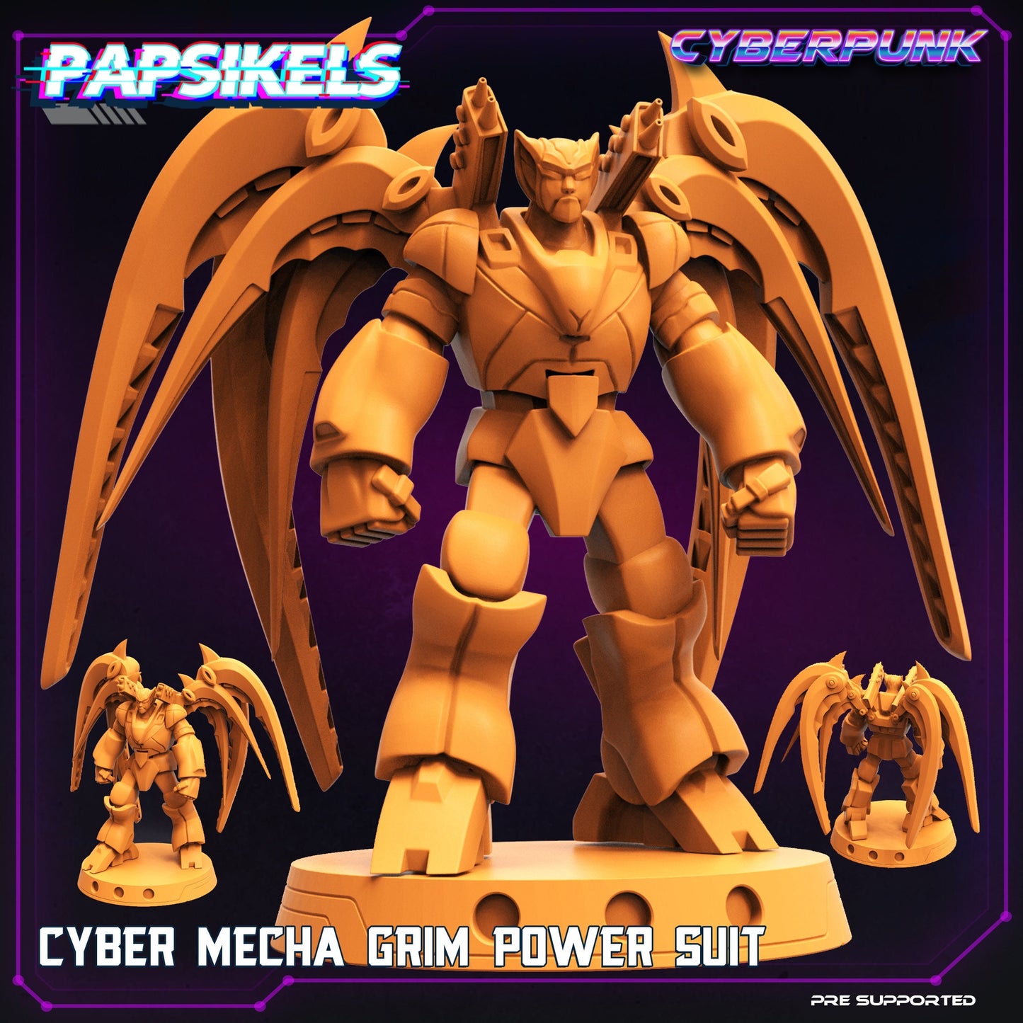50mm Cybermech Powersuit - 32mm Scale Alien Miniature | Law Upholders | Papsikels