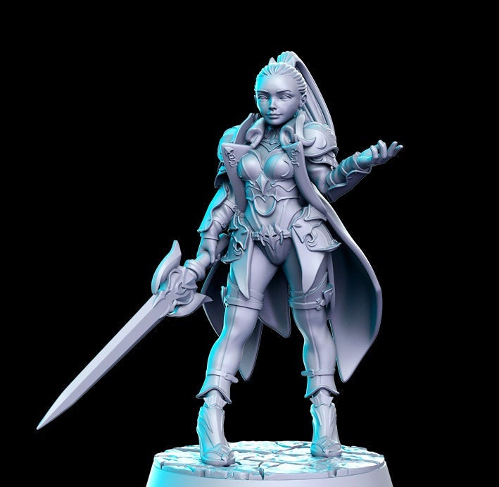 Ainaira Guard Officer - 32mm Scale DnD Miniature | Dungeons and Dragons | JRPG Mini - RN Estudio