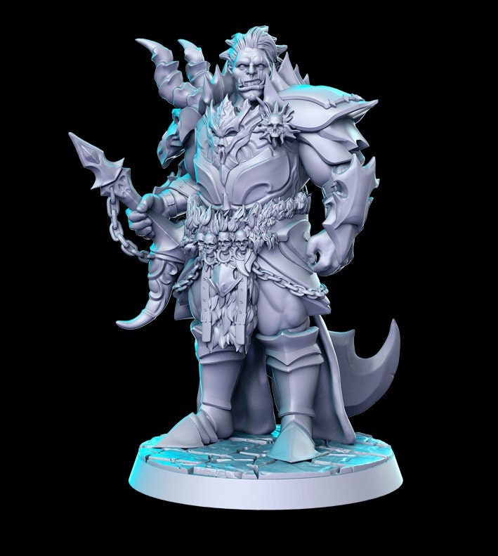 Grathuul Half Orc Assassin - 32mm Scale DnD Miniature | Dungeons and Dragons | JRPG Mini - RN Estudio