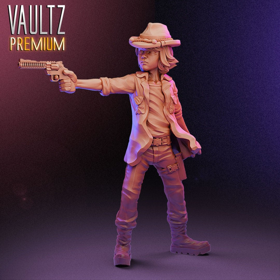 Survivor Child Little Sheriff | 28mm - 100mm Scale Resin Mini | Zombicide Vaultz