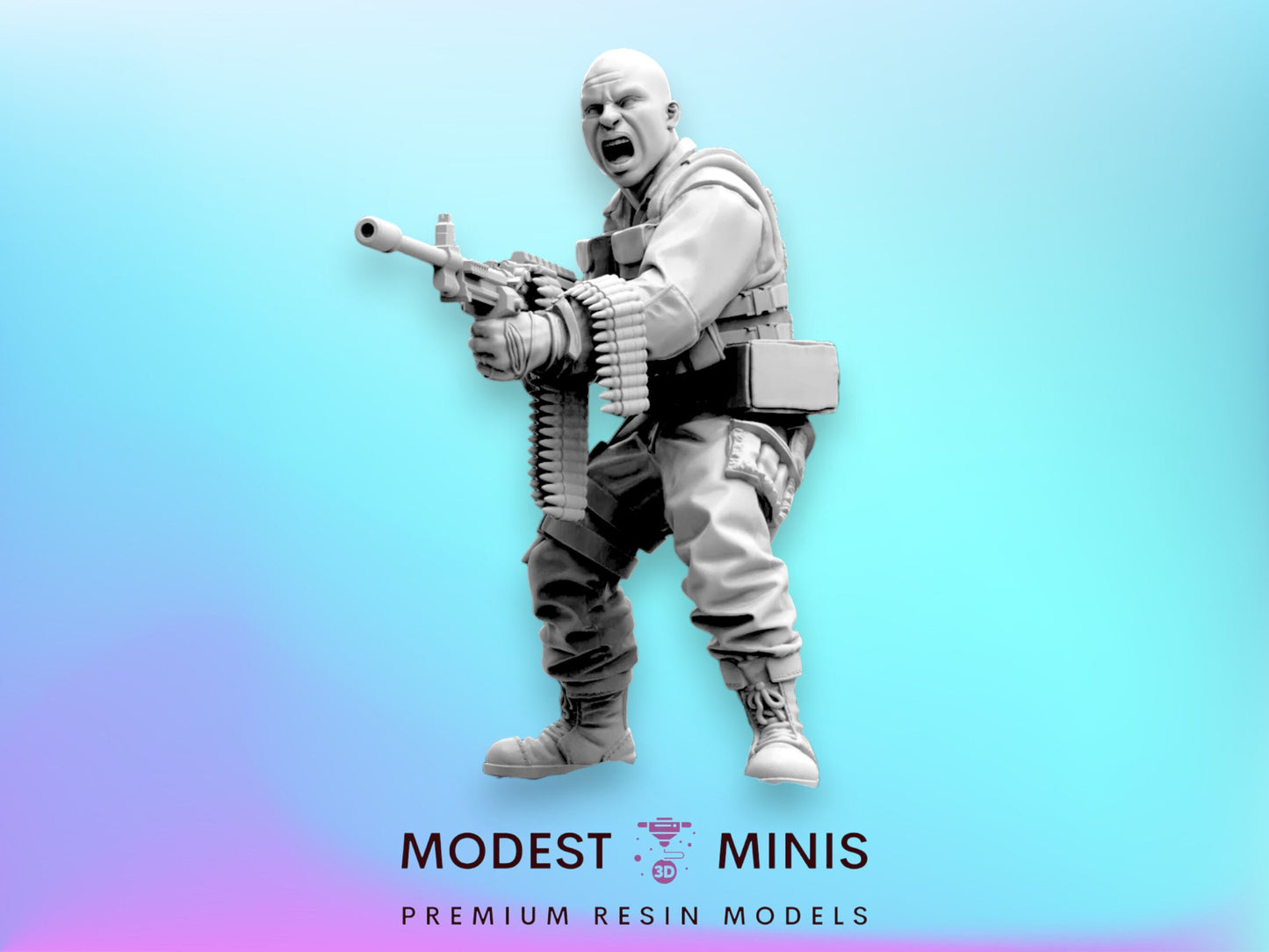 Human Hunter Billy - Resin 3D Print Alien Miniature | RPG | Sci fi | Cyberpunk | Role Playing | DnD | Papsikel