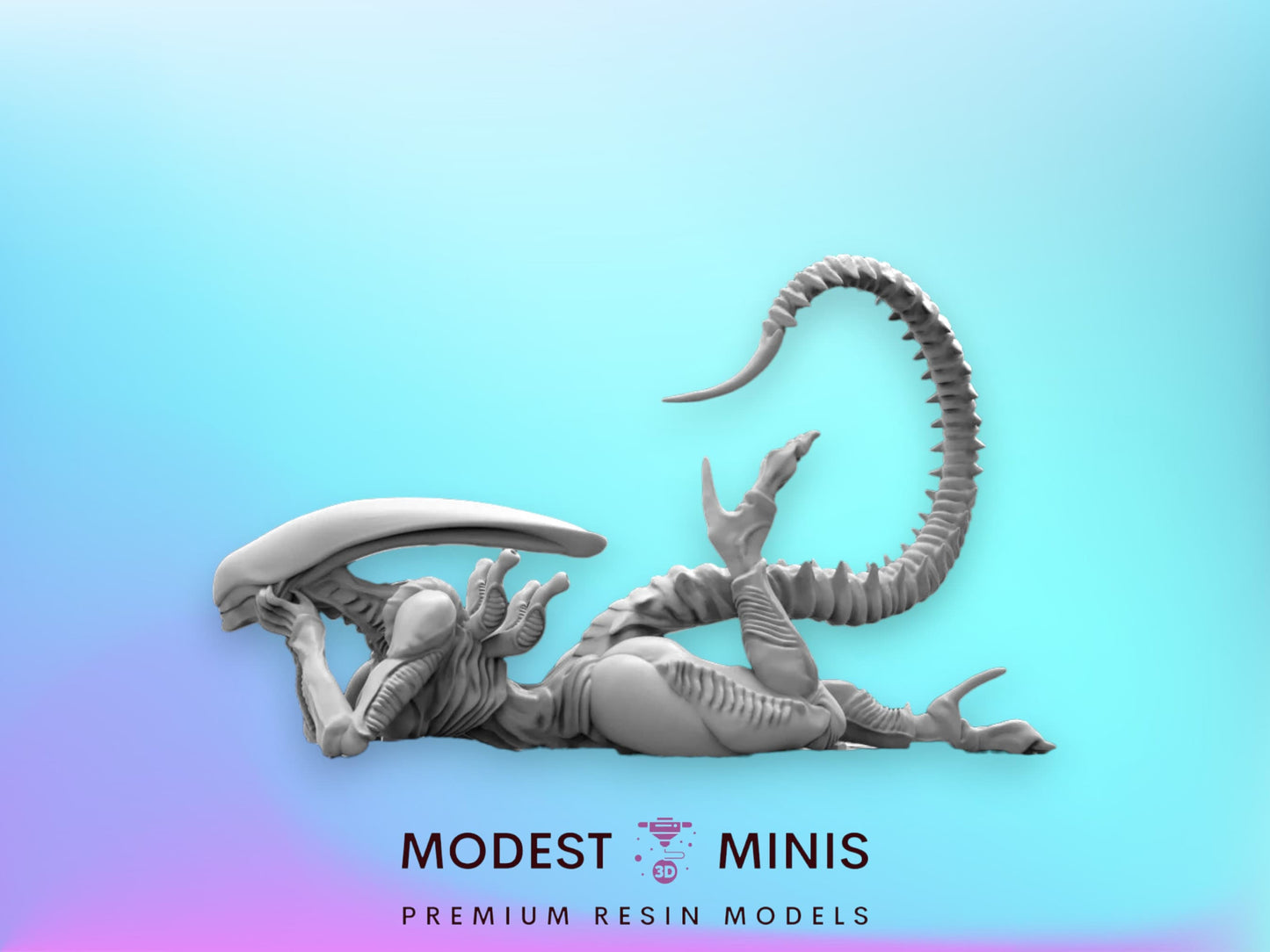 Alien Xeno Vixen Dreamer Pinup - 32mm Scale Alien Miniature | RPG | Sci fi | Cyberpunk | Role Playing | DnD | Papsikel