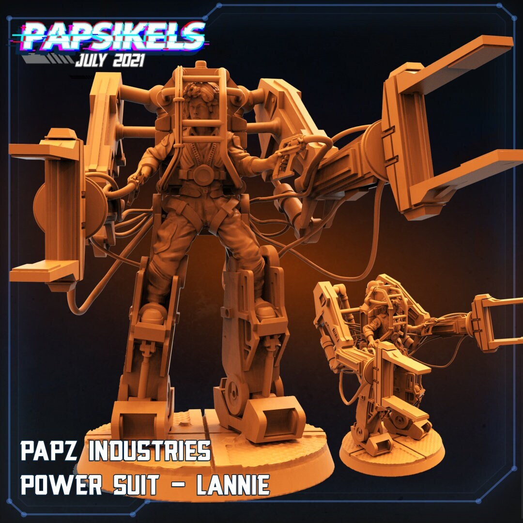 Power Suit - 32mm Scale Alien Miniature | RPG | Sci fi | Cyberpunk | Role Playing | DnD | Papsikel