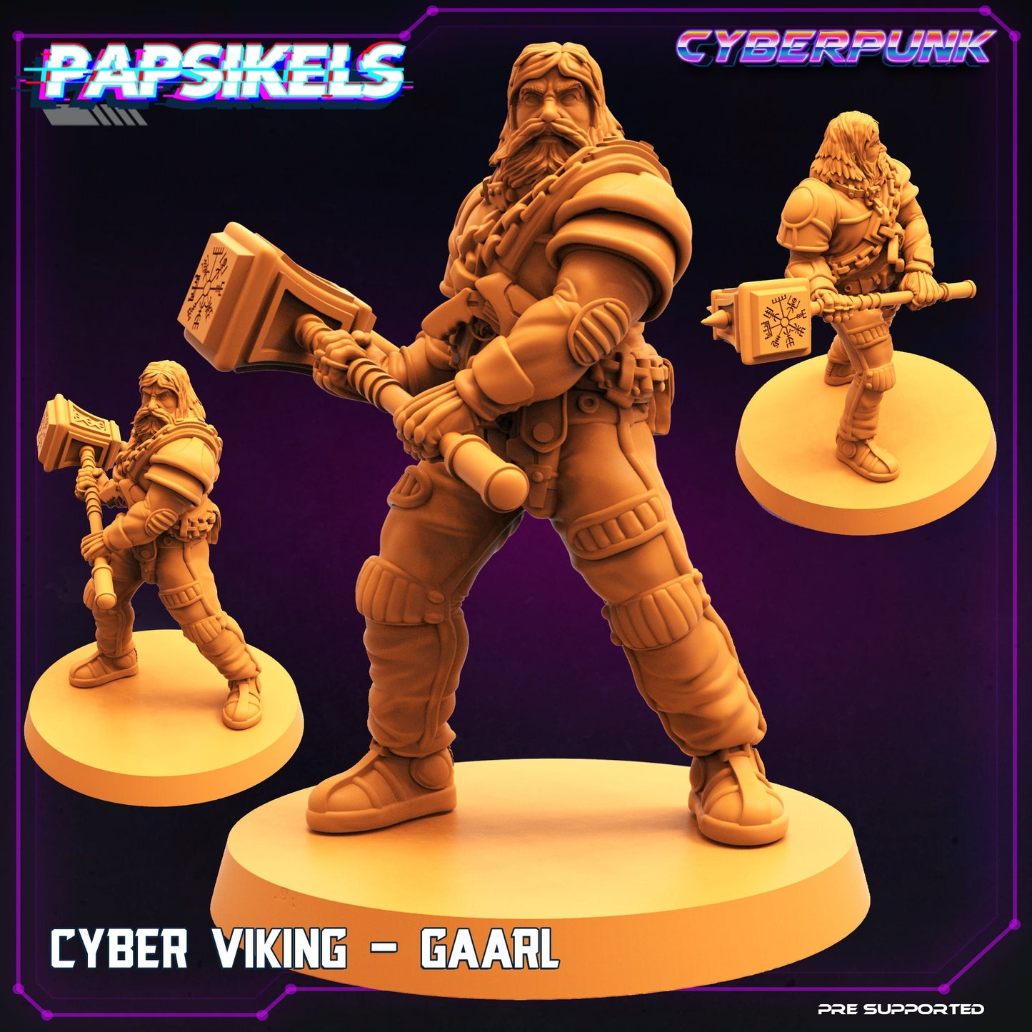 CyberViking Gaarl - 32mm Scale Alien Miniature | Batang City | Papsikels