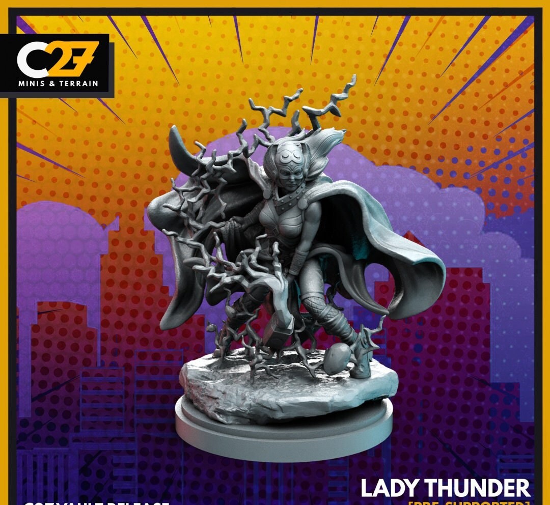 Lady Thunder - 32mm - 40mm Mini | Crisis Protocol Proxy | C27