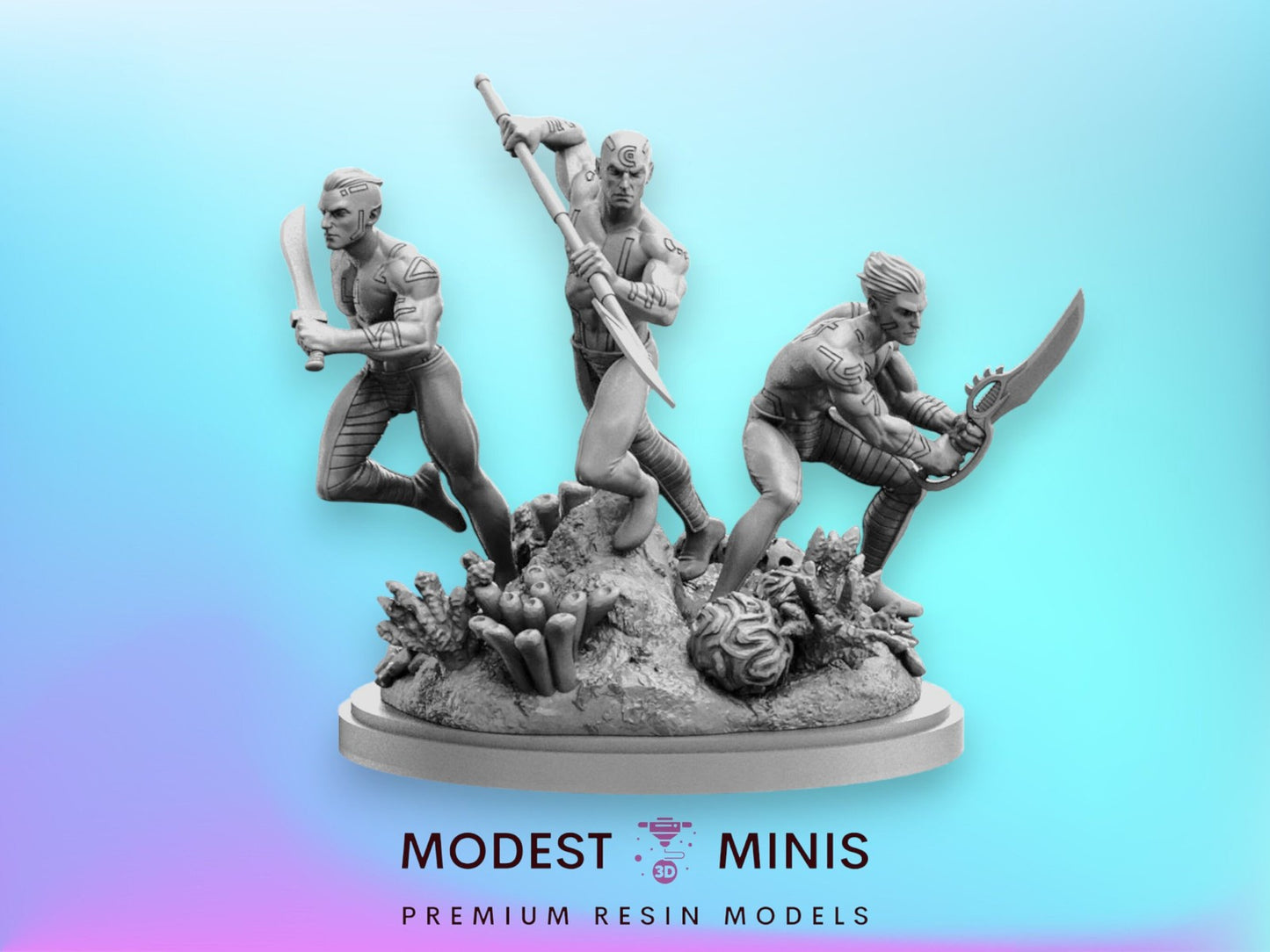 Underwater Soldiers - 32mm - 40mm Mini | Crisis Protocol Proxy | C27
