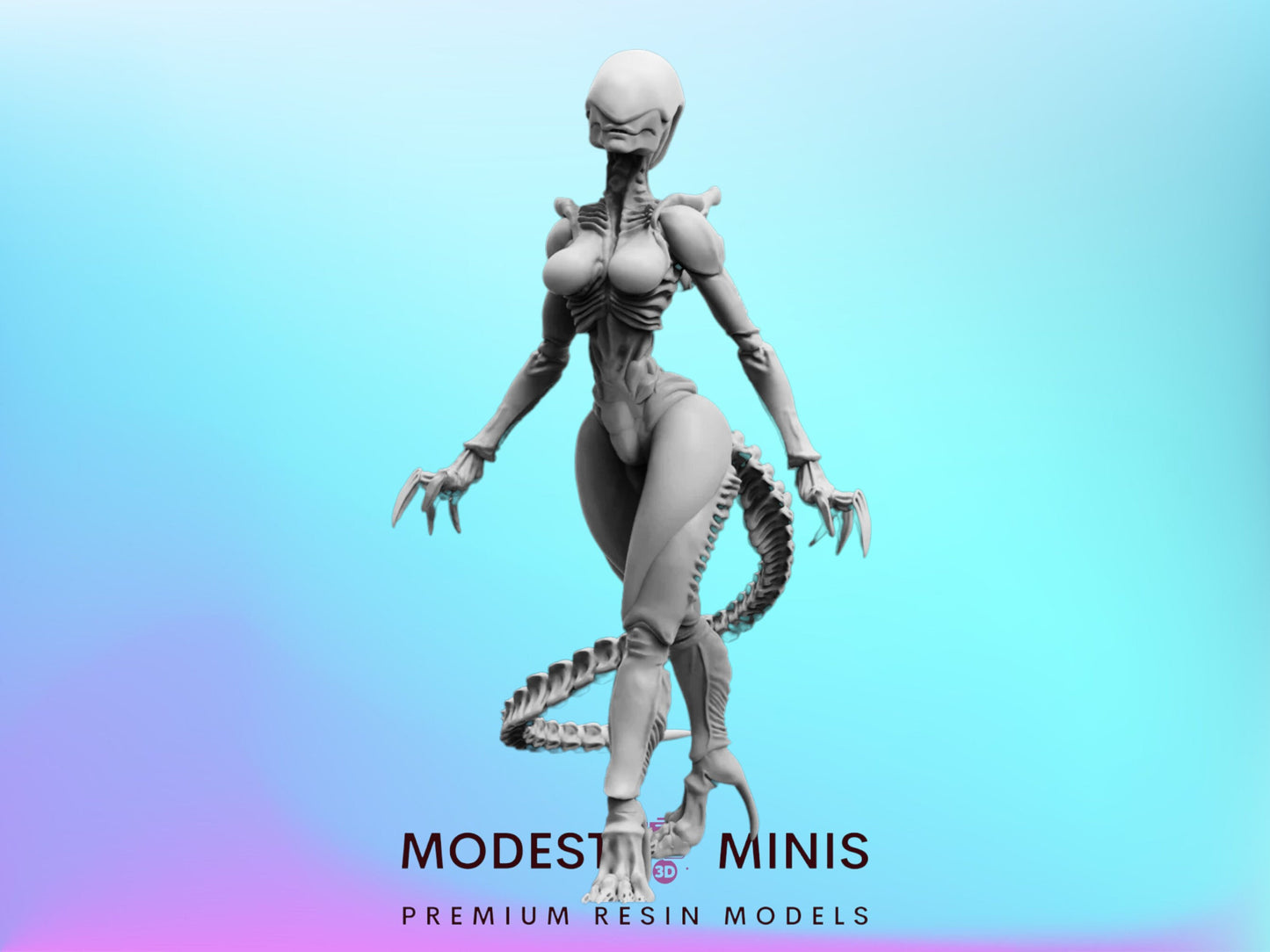 Gigerian Brood Succubus E - 32mm Scale Alien Miniature | RPG | Sci fi | Cyberpunk | Role Playing | DnD | Papsikel