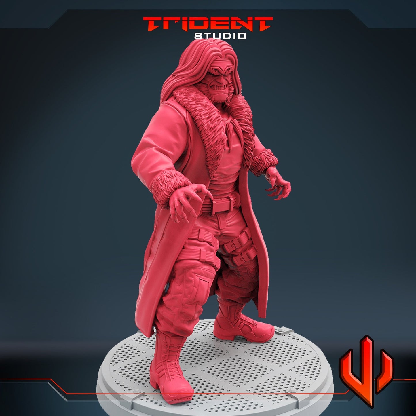 Big Kitty Brotherhood - Sabretooth 40mm Miniature | Crisis Protocol Proxy | Trident