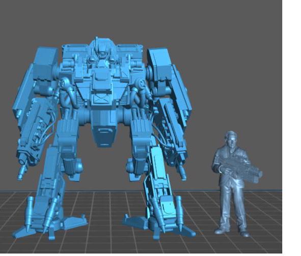 Superior Mech Avenger MK45 - Resin 3D Print Alien Miniature | RPG | Sci fi | Cyberpunk | Role Playing | DnD | Papsikel