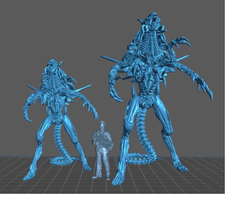 Xeno Crimson Brood Mother - 32mm Scale Alien Miniature | RPG | Sci fi | Cyberpunk | Role Playing | DnD | Papsikel